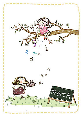 EPS 도형 나무 여자 교육 열매 표지 일러스트 교과목 청소년 수업 사람 잔디 초원 두명 10대 숫자 바구니 칠판 나뭇가지 수학 수학기호 연산기호 여자만 십대만 십대여자만 국내일러스트 식물 문자 기호 파일형식 벡터