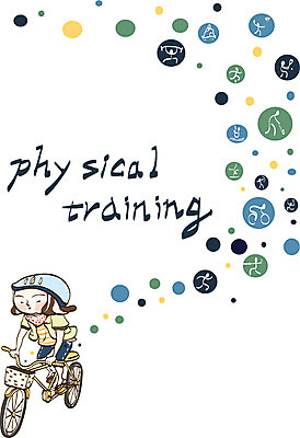 EPS 여자 교육 표지 스포츠 일러스트 교과목 청소년 수업 한명 사람 10대 픽토그램 운동 자전거 여자만 여자한명만 십대만 십대여자만 십대여자한명만 국내일러스트 1 건강 바이크 파일형식 벡터