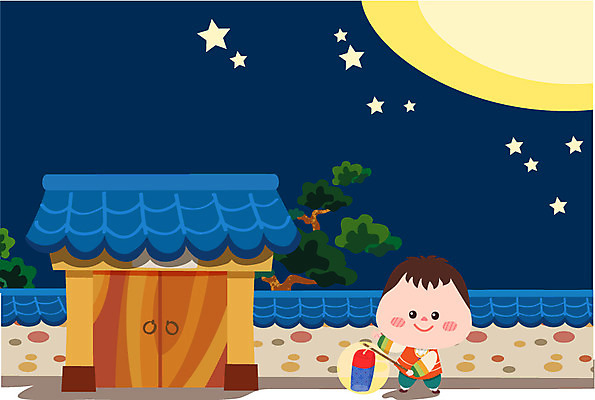 EPS 나무 캐릭터 전통 별 일러스트 밤하늘 전통캐릭터 기와집 한명 사람 달 소나무 전통의상 한복 청사초롱 대문 일러캐릭터 자연요소 식물 1 한국전통 하늘 한옥 문 야간 초롱 파일형식 벡터