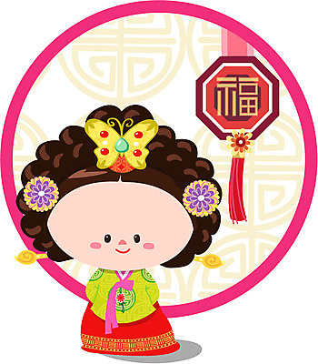 EPS 캐릭터 전통 여자 일러스트 전통캐릭터 한명 미소 웃음 사람 전통문양 전통의상 한복 노리개 여자만 여자한명만 일러캐릭터 1 한국전통 문양 전통소품 표정 파일형식 벡터