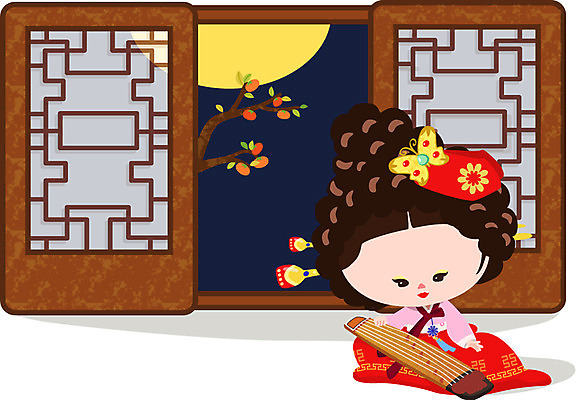 EPS 캐릭터 전통 여자 연주 일러스트 전통캐릭터 국악기 한명 사람 문 달 전통의상 한복 감나무 가야금 기생 여자만 여자한명만 일러캐릭터 자연요소 나무 직업 1 한국전통 악기 음악 현악기 국악 감 파일형식 벡터