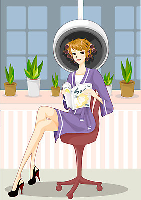 EPS 라이프스타일 헤어스타일 여자 화분 일러스트 한명 사람 20대 성인 라이프 뷰티 파마 잡지 미용실 여자만 여자한명만 성인여자만 청년만 청년여자만 성인한명만 청년여자한명만 성인여자한명만 성인만 국내일러스트 1 청년 생활 간행물 뷰티샵 파일형식 벡터