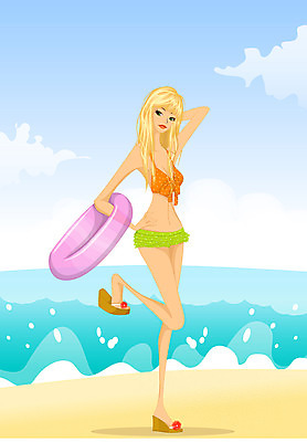 EPS 라이프스타일 여자 수영복 바다 일러스트 휴가 한명 사람 20대 성인 해변 라이프 여름 여름휴가 바캉스 비키니 모래사장 금발 튜브 여자만 여자한명만 성인여자만 청년만 청년여자만 성인한명만 청년여자한명만 성인여자한명만 성인만 국내일러스트 1 헤어스타일 옷 계절 청년 생활 파일형식 벡터 여름_계절