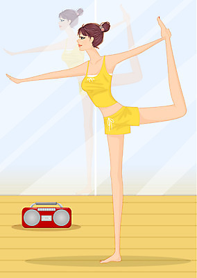 EPS 라이프스타일 여자 음악 다이어트 일러스트 요가 한명 사람 20대 성인 라이프 운동 헬스 거울 라디오 여자만 여자한명만 성인여자만 청년만 청년여자만 성인한명만 청년여자한명만 성인여자한명만 성인만 국내일러스트 1 웰빙 문화예술 건강 청년 생활 전자제품 파일형식 벡터