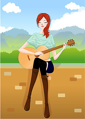 EPS 라이프스타일 여자 악기 일러스트 노래 한명 사람 20대 성인 라이프 담장 공연 가수 기타 통기타 거리공연 여자만 여자한명만 성인여자만 청년만 청년여자만 성인한명만 청년여자한명만 성인여자한명만 성인만 국내일러스트 1 음악 현악기 이벤트 청년 생활 음악가 파일형식 벡터