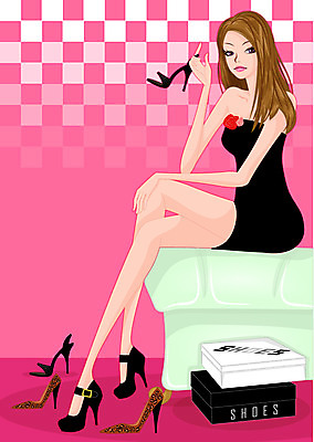 EPS 라이프스타일 여자 구두 신발 일러스트 한명 사람 20대 성인 라이프 쇼핑 하이힐 구두가게 신발상자 여자만 여자한명만 성인여자만 청년만 청년여자만 성인한명만 청년여자한명만 성인여자한명만 성인만 국내일러스트 1 청년 생활 상자 여성화 신발가게 파일형식 벡터