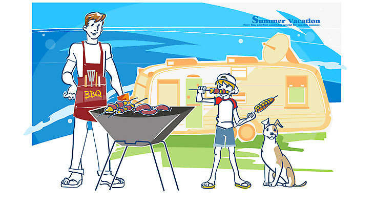 EPS 한마리 계절 교육 남자 아들 여유 초등학생 어린이 일러스트 여름음식 여름방학 옥수수 사람 소년 성인 두명 여름 반려동물 파티 앞치마 소시지 아빠 강아지 바비큐 즐거움 캠핑카 꼬치구이 바베큐그릴 부자지간 남자만 제철음식 국내일러스트 동물 1 학생 감정 음식 가족 자동차 방학 곡류 이벤트 가공식품 꼬치 개 그릴 구이 제철 파일형식 벡터 여름_계절