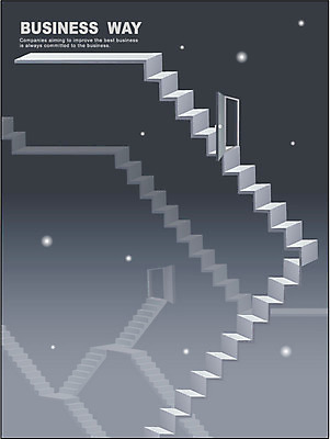 EPS 일러스트 비즈니스 사람없음 문 계단 단계 국내일러스트 파일형식 벡터