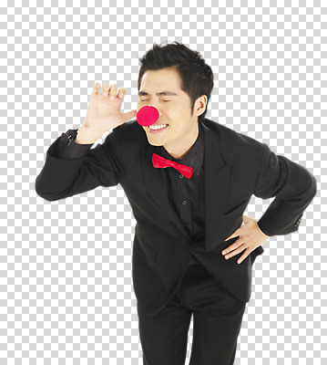 스튜디오촬영 편집 편집이미지 남자 포즈 모션 나비넥타이 실내 표정 숙이기 한명 서기 웃음 사람 동양인 정장 턱시도 이벤트 성인 앞모습 눈감음 광대 유머 피에로 빨간코 코 PNG 광대코 남자만 남자한명만 성인남자만 성인만 편집소스 1 옷 감정 뷰포인트 넥타이 인종 내부 신체부위 파일형식 잡화