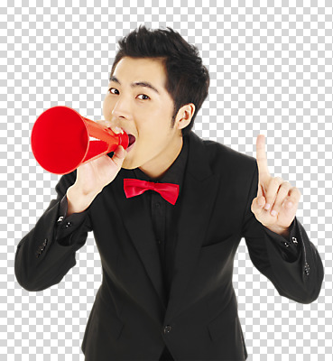 스튜디오촬영 편집 편집이미지 남자 비즈니스 손가락 응원 실내 한명 사람 동양인 정장 손짓 상반신 성인 확성기 외침 응원용품 나팔 응원나팔 PNG 남자만 남자한명만 성인남자만 성인만 편집소스 1 손 옷 악기 모션 인종 내부 소리 오브젝트 파일형식