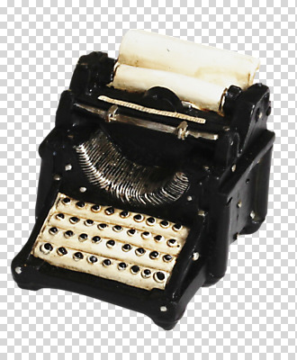 스튜디오촬영 편집 편집이미지 사람없음 하이앵글 한개 모형 사무용품 앤티크 골동품 빈티지 작음 오브젝트 타자기 PNG 편집소스 1 뷰포인트 컨셉 문구용품 실내 크기 파일형식