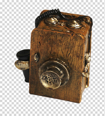 스튜디오촬영 편집 편집이미지 컬러 사람없음 한개 갈색 통신기기 앤티크 골동품 빈티지 전화기 오브젝트 수화기 통화 PNG 편집소스 1 컨셉 통신 모션 실내 기계 파일형식