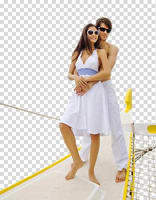 전신 서양인 백인 편집 편집이미지 라이프스타일 커플 응시 원피스 여자 남자 한쌍 교통수단 수상교통 요트 포옹 휴가 상의탈의 서기 사람 성인 취미 두명 앞모습 세로 여름휴가 바캉스 선글라스 보트 갑판 뱃머리 PNG 선박 성인만 편집소스 외국인 시선 옷 안경 뷰포인트 교통 배_교통 관계 안기 모션 탈의 생활 파일형식 여름_계절