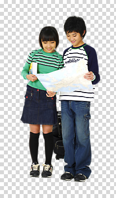 전신 편집 편집이미지 라이프스타일 여자 교육 남자 어린이 여행 지도 가방 안내 표정 서기 웃음 들기 사람 동양인 소녀 소년 두명 라이프 앞모습 캐주얼 캐리어 여행가방 길안내 길찾기 PNG 수트케이스 어린이만 편집소스 잡화 옷 뷰포인트 모션 인종 생활 파일형식