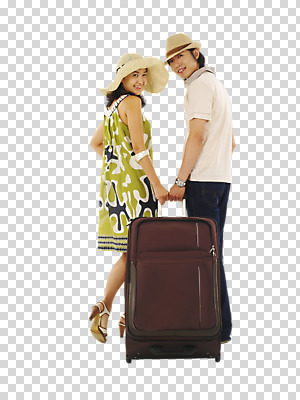 스튜디오촬영 전신 편집 편집이미지 모자 커플 잡화 원피스 여자 남자 한쌍 여행 가방 팔찌 휴가 실내 표정 사랑 서기 미소 웃음 사람 동양인 20대 성인 두명 라이프 옆모습 캐주얼 캐리어 여행가방 신혼여행 뒤돌아보기 샌들 손목시계 PNG 수트케이스 청년만 성인만 편집소스 옷 감정 뷰포인트 시계 결혼 신발 장신구 관계 모션 인종 청년 내부 생활 파일형식