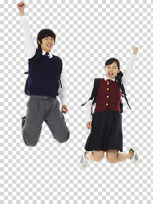 스튜디오촬영 전신 편집 편집이미지 학생 여학생 여자 남자 교복 남학생 컬러 포즈 가방 중학생 청소년 고등학생 책가방 실내 표정 윙크 미소 웃음 사람 동양인 두명 라이프 앞모습 10대 친구 달리기 손들기 점프 파이팅 우정 만세 PNG 모범생 십대만 편집소스 잡화 옷 뷰포인트 관계 모션 인종 내부 생활 파일형식