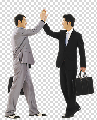 스튜디오촬영 전신 편집 편집이미지 남자 컬러 서류가방 가방 협력 실내 서기 들기 사람 동양인 정장 20대 성인 두명 옆모습 파이팅 직장인 비즈니스맨 동료 하이파이브 PNG 남자만 성인남자만 청년만 청년남자만 성인만 편집소스 직업 잡화 옷 뷰포인트 비즈니스 관계 모션 인종 손짓 청년 내부 파일형식