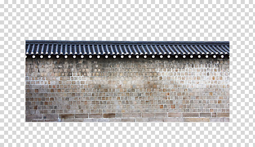 주간 편집 편집이미지 벽 돌담 기와 사람없음 야외 담장 기와지붕 벽돌담 PNG 편집소스 자연요소 지붕 벽돌 돌_바위 파일형식