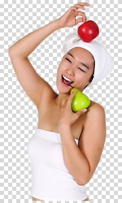 스튜디오촬영 식물 편집 편집이미지 여자 다이어트 과일 윙크 한명 미소 들기 상반신 20대 성인 빨간색 수건 손들기 귀여움 배 사과 머리위 서양배 PNG 청년여자만 성인여자한명만 성인만 편집소스 1 컬러 컨셉 모션 실내 표정 건강 사람 청년 위생용품 배_과일 여자만 여자한명만 성인여자만 청년만 파일형식
