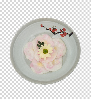 식물 편집 편집이미지 그릇 접시 꽃잎 꽃 한식 음식 떡 사람없음 PNG 삼짇날 편집소스 식기 파일형식