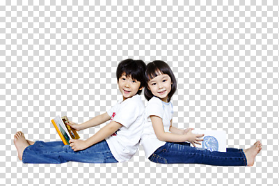 전신 편집 편집이미지 여자 교육 남자 초등학생 어린이 컬러 웃음 사람 앉기 동양인 소녀 소년 두명 옆모습 책 가로 친구 유치원 그림책 유치원교육 PNG 어린이만 편집소스 학생 뷰포인트 관계 모션 표정 인종 파일형식