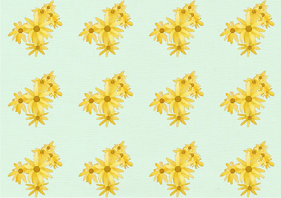 PSD 꽃 백그라운드 무늬 꽃무늬 패턴 꽃백그라운드 일러스트 노란색 국내일러스트 식물 컬러 파일형식