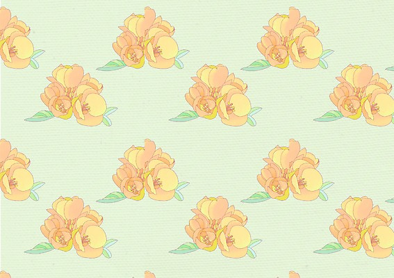 PSD 꽃 백그라운드 무늬 꽃무늬 패턴 꽃백그라운드 일러스트 사람없음 노란색 국내일러스트 식물 컬러 파일형식