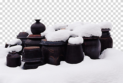 편집 편집이미지 계절 겨울 사람없음 야외 쌓기 눈 항아리 PNG 편집소스 자연요소 모션 날씨 도자기 파일형식