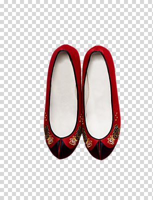 스튜디오촬영 편집 편집이미지 한국문화 한국전통 전통 잡화 전통문화 문화 컬러 신발 전통소품 한국 실내 사람없음 빨간색 하이앵글 오브젝트 고무신 한켤레 자수 꽃신 PNG 수놓은 편집소스 1 동양문화 아시아 뷰포인트 내부 파일형식