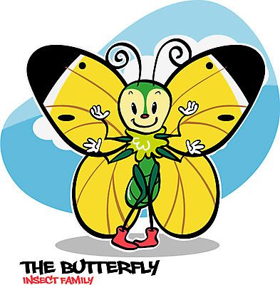 EPS 동물 구름 캐릭터 한마리 알파벳 동물캐릭터 나비 곤충 일러스트 하늘 사람없음 단어 벌레 곤충캐릭터 성충 일러캐릭터 자연요소 문자 1 영어 파일형식 벡터