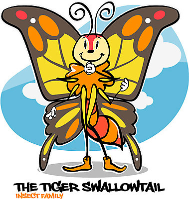 EPS 동물 구름 캐릭터 한마리 알파벳 동물캐릭터 나비 곤충 일러스트 하늘 사람없음 단어 벌레 곤충캐릭터 성충 호랑나비 일러캐릭터 자연요소 문자 1 영어 파일형식 벡터