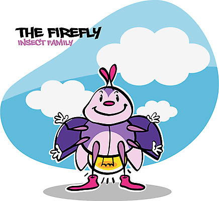 EPS 동물 구름 캐릭터 한마리 알파벳 동물캐릭터 일러스트 하늘 사람없음 단어 벌레 곤충캐릭터 성충 반딧불이 일러캐릭터 자연요소 문자 1 영어 곤충 파일형식 벡터