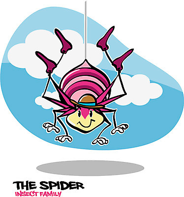 EPS 동물 구름 캐릭터 모자 한마리 알파벳 동물캐릭터 곤충 일러스트 하늘 사람없음 단어 벌레 거미줄 거미 곤충캐릭터 성충 일러캐릭터 자연요소 문자 1 영어 잡화 파일형식 벡터