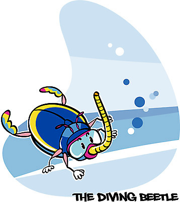 EPS 동물 캐릭터 한마리 알파벳 동물캐릭터 곤충 일러스트 사람없음 단어 수영 기구 도구 스노클링 벌레 물안경 잠수 곤충캐릭터 성충 물방개 일러캐릭터 문자 1 영어 수상스포츠 수영용품 파일형식 벡터