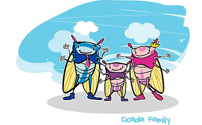 EPS 동물 캐릭터 알파벳 꽃 동물캐릭터 곤충 일러스트 가족 넥타이 사람없음 장식 단어 벌레 곤충캐릭터 성충 매미 일러캐릭터 식물 문자 영어 잡화 관계 파일형식 벡터