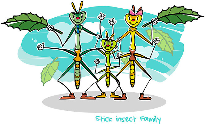 EPS 동물 캐릭터 알파벳 리본 동물캐릭터 곤충 일러스트 가족 넥타이 나뭇잎 세마리 사람없음 단어 벌레 곤충캐릭터 성충 대벌레 일러캐릭터 문자 영어 잡화 잎 관계 3 파일형식 벡터