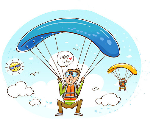 EPS 구름 남자 여유 하늘 휴가 한명 미소 웃음 사람 20대 여름 레포츠 여름휴가 바캉스 즐거움 패러글라이딩 여름스포츠 남자만 남자한명만 성인남자만 청년만 청년남자만 청년남자한명만 성인한명만 성인남자한명만 성인만 자연요소 1 계절 감정 스포츠 레저 표정 청년 파일형식 벡터 여름_계절