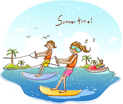 EPS 여자 여유 바다 휴가 미소 웃음 사람 20대 두명 여름 레포츠 여름휴가 바캉스 야자수 물안경 즐거움 구명조끼 제트스키 여름스포츠 수상스키 여자만 성인여자만 청년만 청년여자만 성인만 나무 계절 감정 스포츠 레저 표정 청년 수상스포츠 수영용품 구조용품 파일형식 벡터 여름_계절