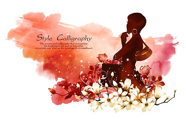 PSD 여자 꽃 실루엣 캘리배경 백그라운드 꽃백그라운드 일러스트 캘리그라피 수채화 그림자 한명 사람 성인 빨간색 빛 쇼핑 뷰티 쇼핑백 고급 손그림 목련 여자만 여자한명만 성인여자만 성인만 국내일러스트 식물 1 컬러 컨셉 가방 촬영기법 파일형식