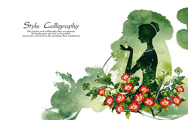 PSD 여자 꽃 실루엣 캘리배경 백그라운드 꽃백그라운드 일러스트 목걸이 캘리그라피 수채화 그림자 한명 사람 성인 초록색 빛 쇼핑 뷰티 고급 향수 손그림 동백 여자만 여자한명만 성인여자만 성인만 국내일러스트 식물 1 컬러 컨셉 장신구 촬영기법 화장품 파일형식