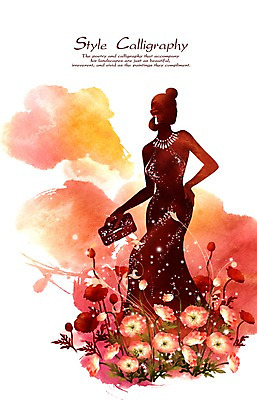 PSD 드레스 여자 꽃 실루엣 캘리배경 백그라운드 꽃백그라운드 일러스트 캘리그라피 수채화 그림자 한명 사람 성인 빨간색 빛 뷰티 귀걸이 핸드백 화려 고급 손그림 양귀비 여자만 여자한명만 성인여자만 성인만 국내일러스트 식물 1 옷 컬러 컨셉 가방 장신구 촬영기법 파일형식