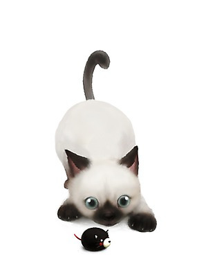 PSD 동물 한마리 백그라운드 일러스트 포유류 사람없음 반려동물 장난감 귀여움 고양이 쥐 경계 국내일러스트 1 컨셉 설치류 파일형식