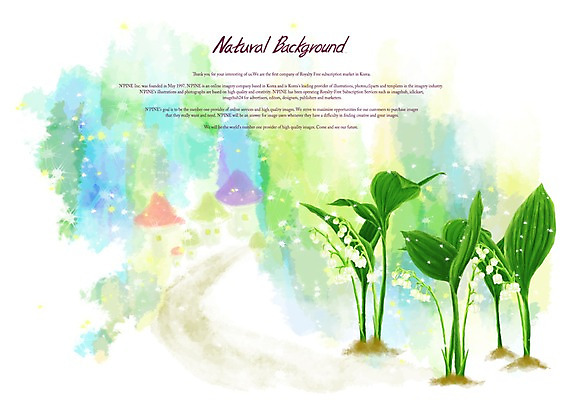 PSD 식물 꽃 백그라운드 잎 꽃백그라운드 일러스트 사람없음 흰색 은방울꽃 국내일러스트 컬러 파일형식