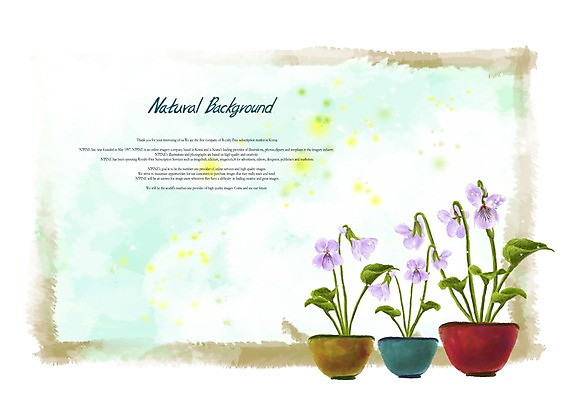 PSD 식물 꽃 화분 백그라운드 꽃백그라운드 일러스트 사람없음 보라색 제비꽃 국내일러스트 컬러 파일형식