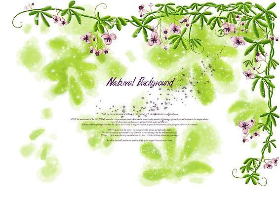 PSD 식물 꽃 줄기 백그라운드 잎 꽃백그라운드 일러스트 나뭇잎 사람없음 보라색 으름꽃 국내일러스트 컬러 파일형식