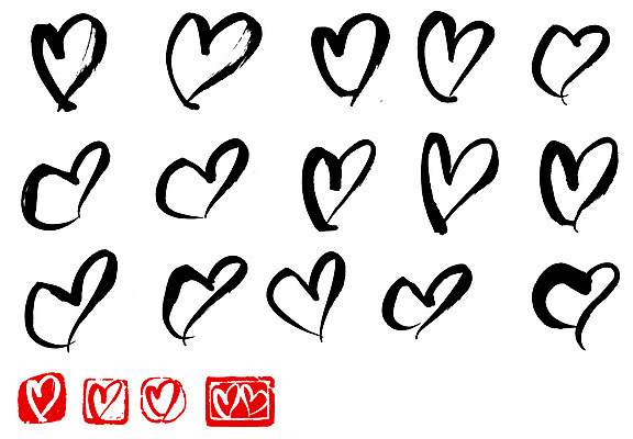 EPS 문자 문양 백그라운드 무늬 일러스트 캘리그라피 사랑 사람없음 세트 도장 하트 국내일러스트 모양 감정 파일형식 벡터