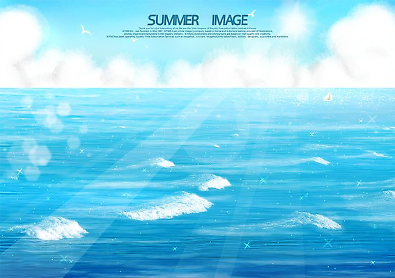 PSD 구름 계절 바다 백그라운드 요트 일러스트 하늘 풍경 사람없음 여름 국내일러스트 자연요소 배_교통 파일형식