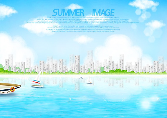 PSD 구름 계절 호수 백그라운드 요트 일러스트 하늘 풍경 사람없음 건물 여름 해안도시 선박 국내일러스트 자연요소 건축물 수상교통 배_교통 도시 파일형식
