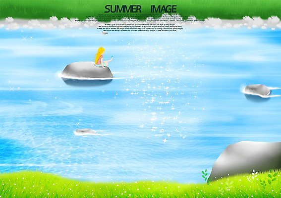 PSD 백그라운드 일러스트 물놀이 물장구 한명 풍경 10대 여름 계곡 여자만 여자한명만 십대만 십대여자만 십대여자한명만 국내일러스트 1 계절 청소년 놀이 사람 파일형식