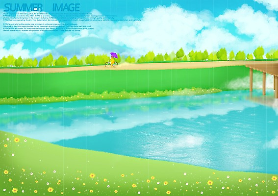 PSD 남자 호수 백그라운드 일러스트 우산 한명 풍경 소년 초원 10대 여름 자전거 비 우비 여우비 남자만 남자한명만 십대만 십대남자만 십대남자한명만 국내일러스트 자연요소 1 옷 계절 어린이 청소년 날씨 사람 바이크 비_날씨 파일형식